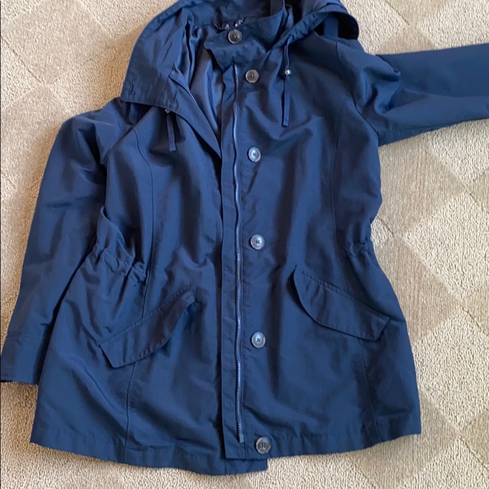 Lands end navy trench